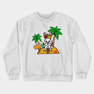 Bunny on an island Crewneck Sweatshirt